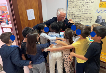 Visita do neto do dr. Dr. Celestino David